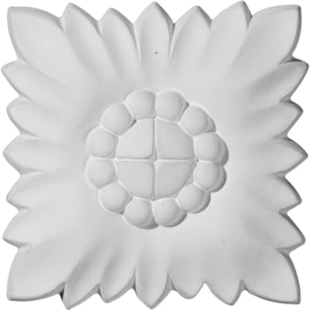 Ekena Millwork 3 3/8"W x 3 3/8"H x 5/8"P Daniela Flower Square Rosette ROS03X03DN